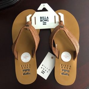 Billabong flip flops woven natural sandals 7